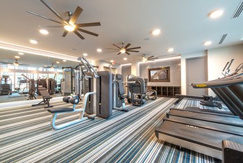 Fitness center with weights and treadmills - Photo Gallery 75
