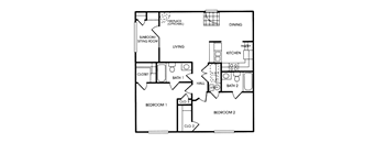 Mallard two bedroom floorplan