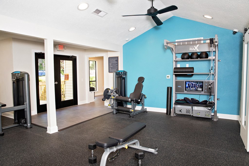 fitness center with equipment