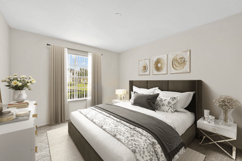 our apartments offer a bedroom with a king size bed