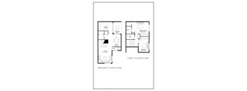 Two Bedroom Two Bathroom Floor Plan The Monterey  1438-1458 SF