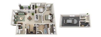 2 bedroom 1 bathroom floorplan