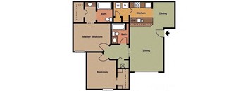 2 Bedroom Floor Plan