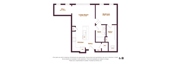 1 bedroom 1 bathroom floorplan