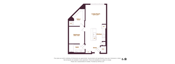 1 bedroom 1 bathroom floorplan