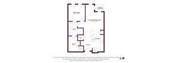 1 Bed 1 Bath Floor Plan