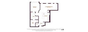 1 bedroom 1 bathroom floorplan