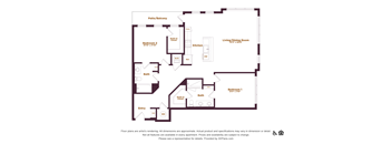 2 bed 2 bathroom floorplan