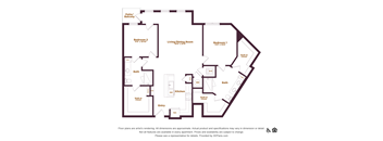2 bed 2 bathroom floorplan