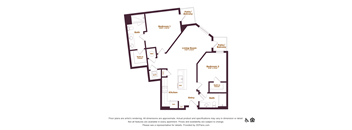 2 bed 2 bathroom floorplan