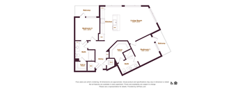 2 bed 2 bathroom floorplan