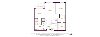 2 bed 2 bathroom floorplan