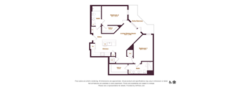 2 bed 2 bathroom floorplan