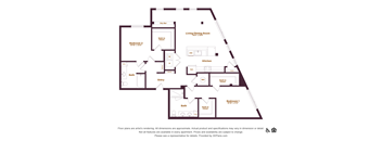 2 bed 2 bathroom floorplan