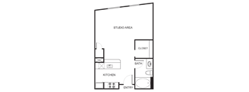 Studio floor plan OA
