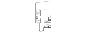Studio floor plan OA1