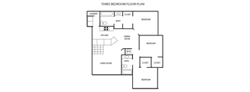 a floor plan of a two bedroom apartment