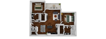 Ocoee two bedroom floorplan