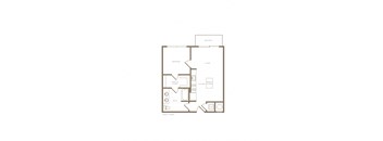 PH2 East A04C 1 bed and 1 bath floor plan