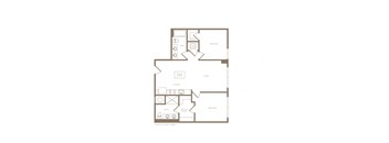 PH2 East B04A 2 bed and 2 bath floor plan