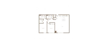 PH2 East B04C 2 bed and 2 bath floor plan