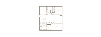 PH2 East B07D 2 bed and 2 bath floor plan