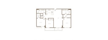PH2 East C01B 3 bed and 2 bath floor plan
