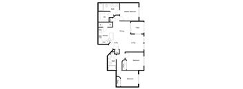 3 bedroom 2 bathroom floorplan