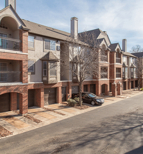 a car parked in front of a building