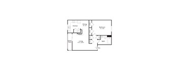 1 bedroom 1 bathroom floorplan