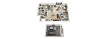 3 bedroom 2 bathroom floorplan