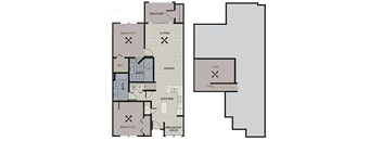 two bedroom floorplan
