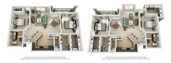 2 bed 2 bathroom floorplan