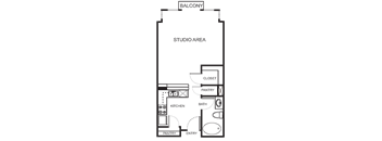 Studio floor plan S012