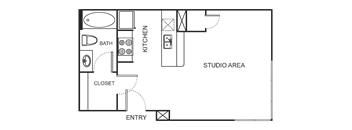 Studio floor plan S1