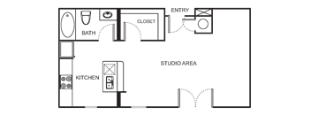 Studio floor plan S2