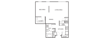 Studio floor plan S3
