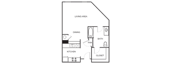 Studio floor plan S7A