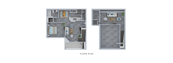 One bedroom floorplan