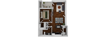 Sewanee one bedroom floorplan