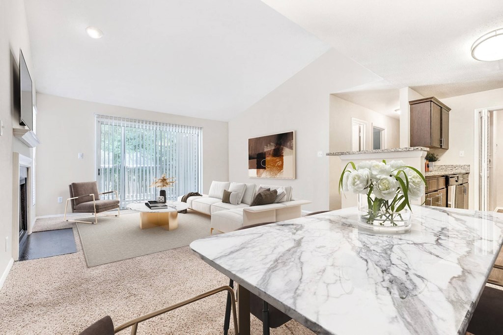 Dining And Living Area at Southpark Commons Apartment Homes, Charlotte, NC, 28210