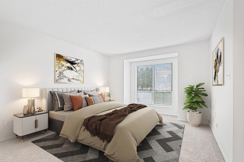 Comfortable Bedroom at Southpark Commons Apartment Homes, Charlotte, North Carolina