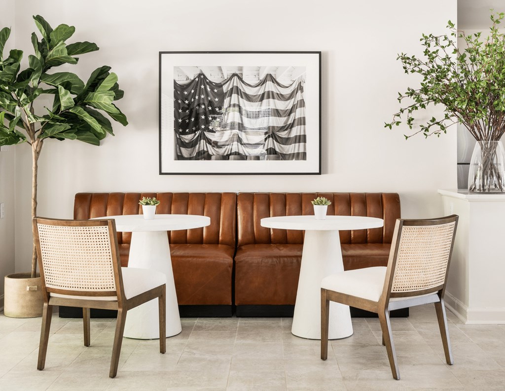 Living Room Sofa And Chairs at Southpark Commons Apartment Homes, Charlotte, North Carolina