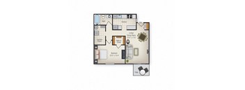 1 bedroom 1 bathroom floorplan