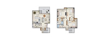 3 bedroom 2 and a half bathroom floorplan