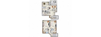 The Point Vedra two bedroom floorplan