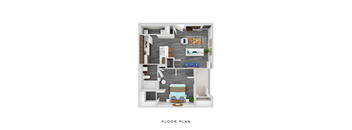One bedroom floorplan