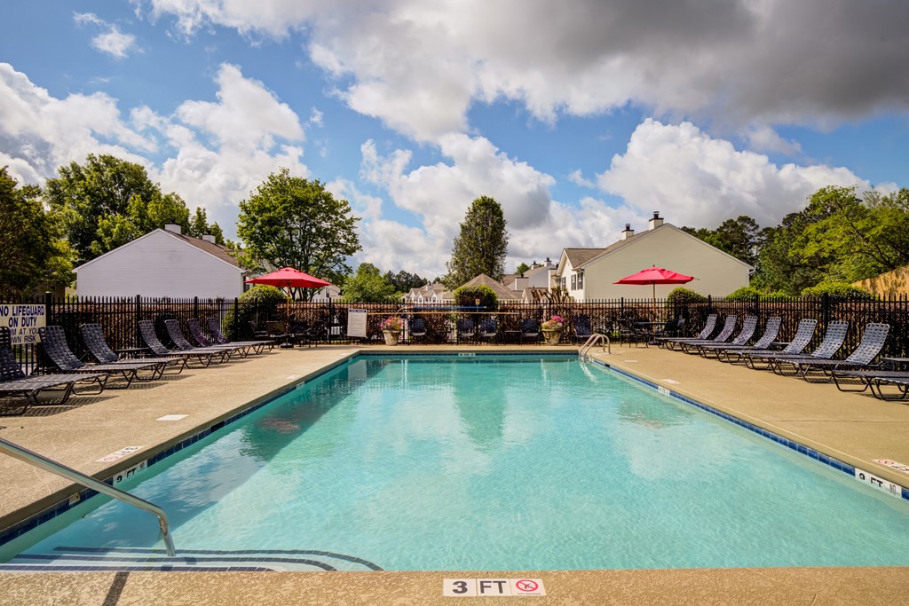 Swimming pool with lounge seating