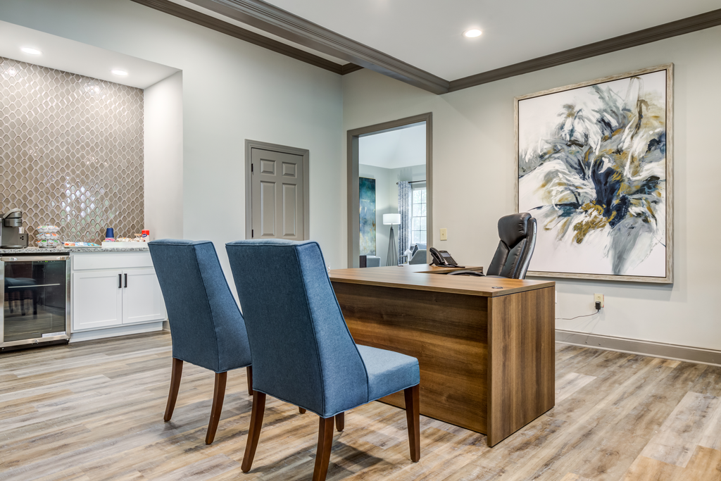 leasing office desk area