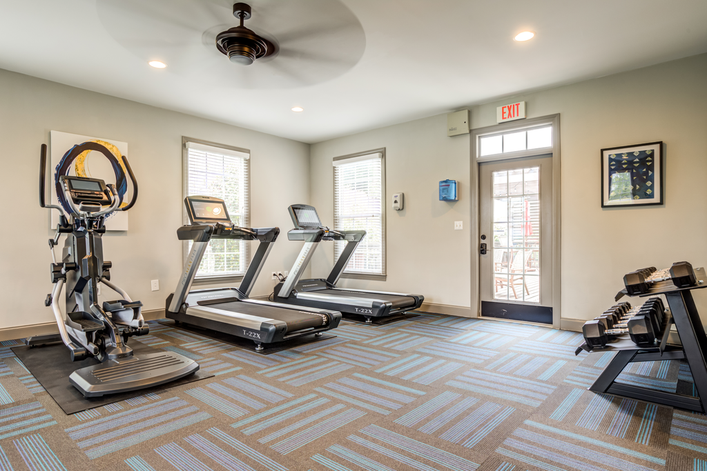 fitness center with equipment